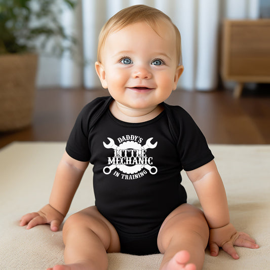 Mechanic in Training Baby Creeper - Mechanic Creeper - Baby Shower Gift - Mommy's Little Mechanic - Daddy's Little Mechanic Grandpa's