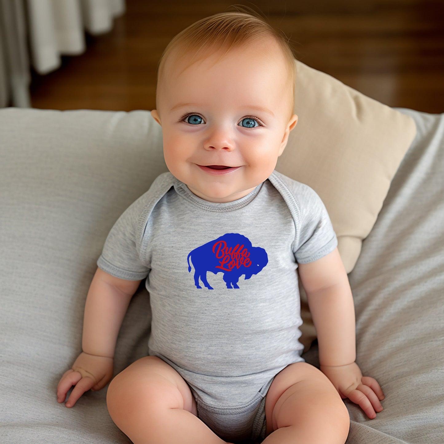 Buffalo Love Baby Creeper - Buffalo Baby Creeper, Buffalo Love, Buffalo NY - Creeper, Bodysuit - Baby Shower Gift