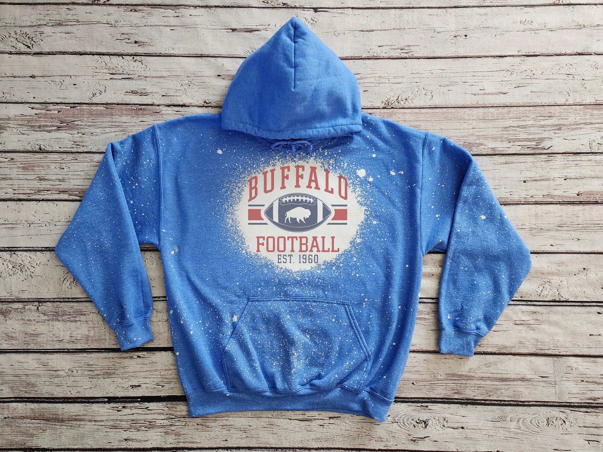 Buffalo Hooded Sweatshirt, Buffalo Bleached Hooded Sweatshirt, Buffalo Hoodie Hoody