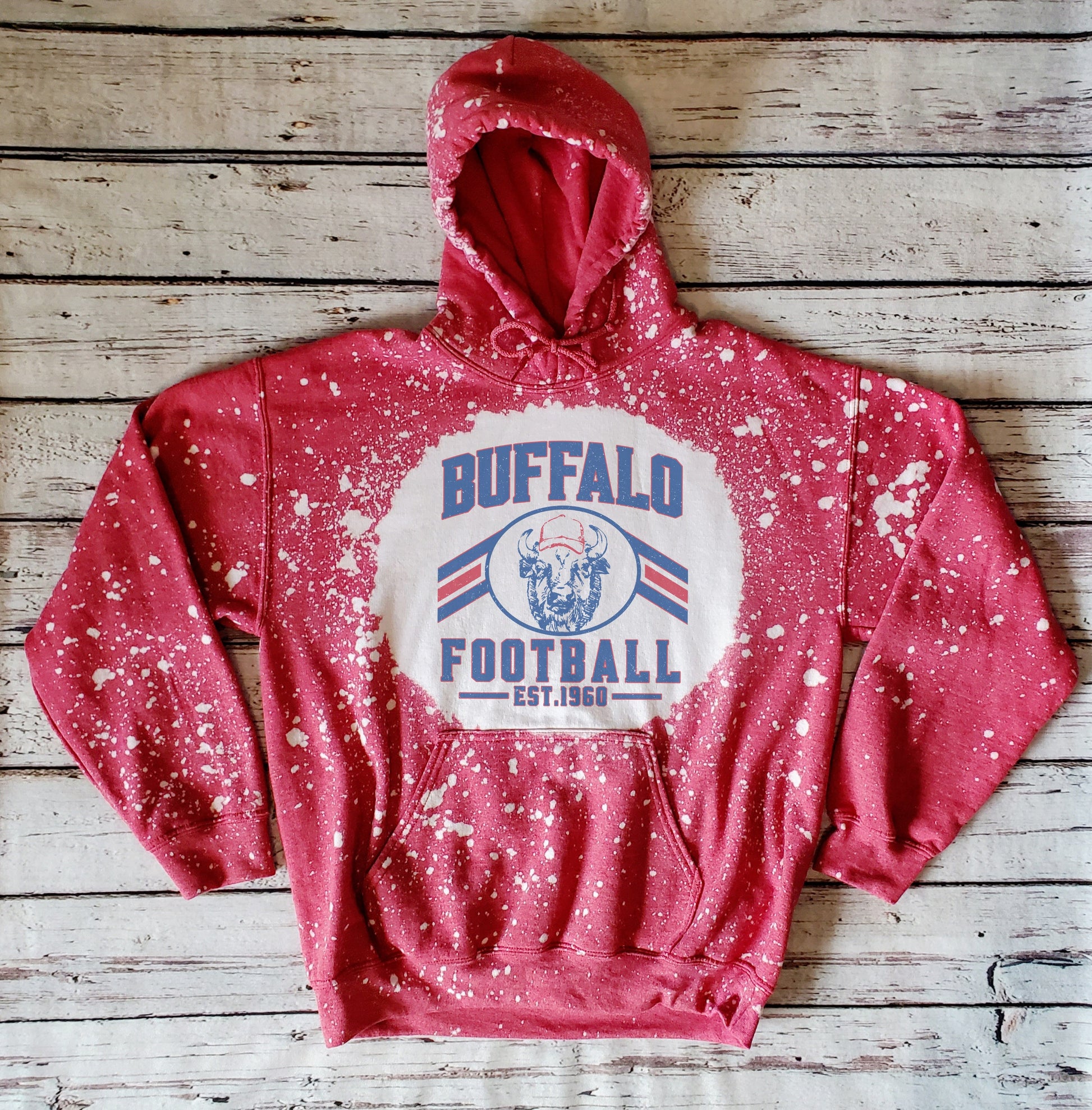 Buffalo Hooded Sweatshirt, Buffalo Bleached Hooded Sweatshirt, Buffalo Hoodie Hoody