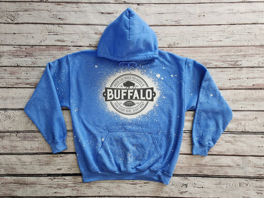 Buffalo Hooded Sweatshirt, Buffalo Bleached Hooded Sweatshirt, Buffalo Hoodie Hoody