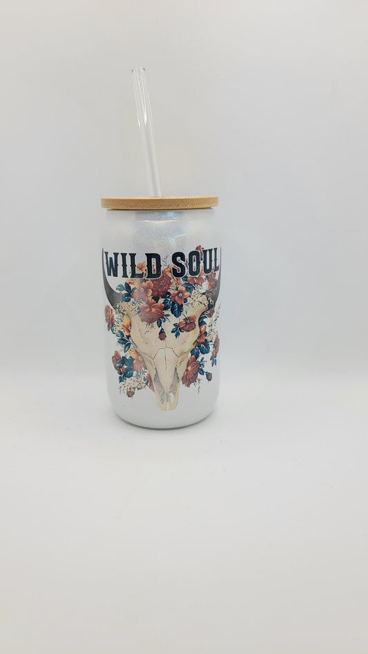 Wild Soul Cup Iced Coffee Cup Glass, Beer Can Glass, Wild Soul Coffee Cup, Glass Cup Coffee Can Beer, Country Soda Can Glass