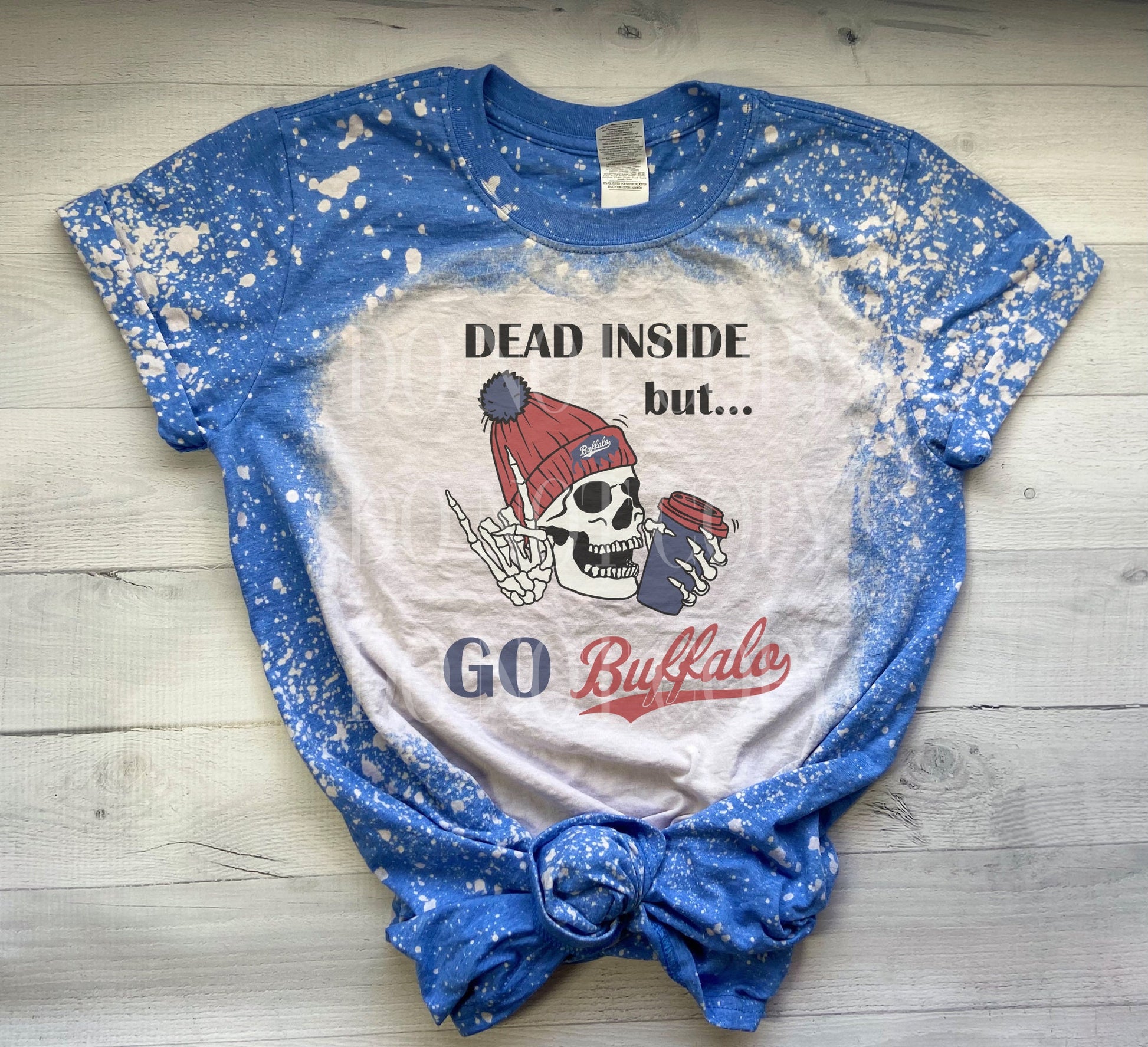 Dead Inside But Go Buffalo Shirt, Dead Inside But Go Buffalo Bleached Shirt