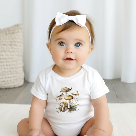 Cottage Core Mushroom Baby Bodysuit, Cottage Core Creeper, Cottagecore Baby