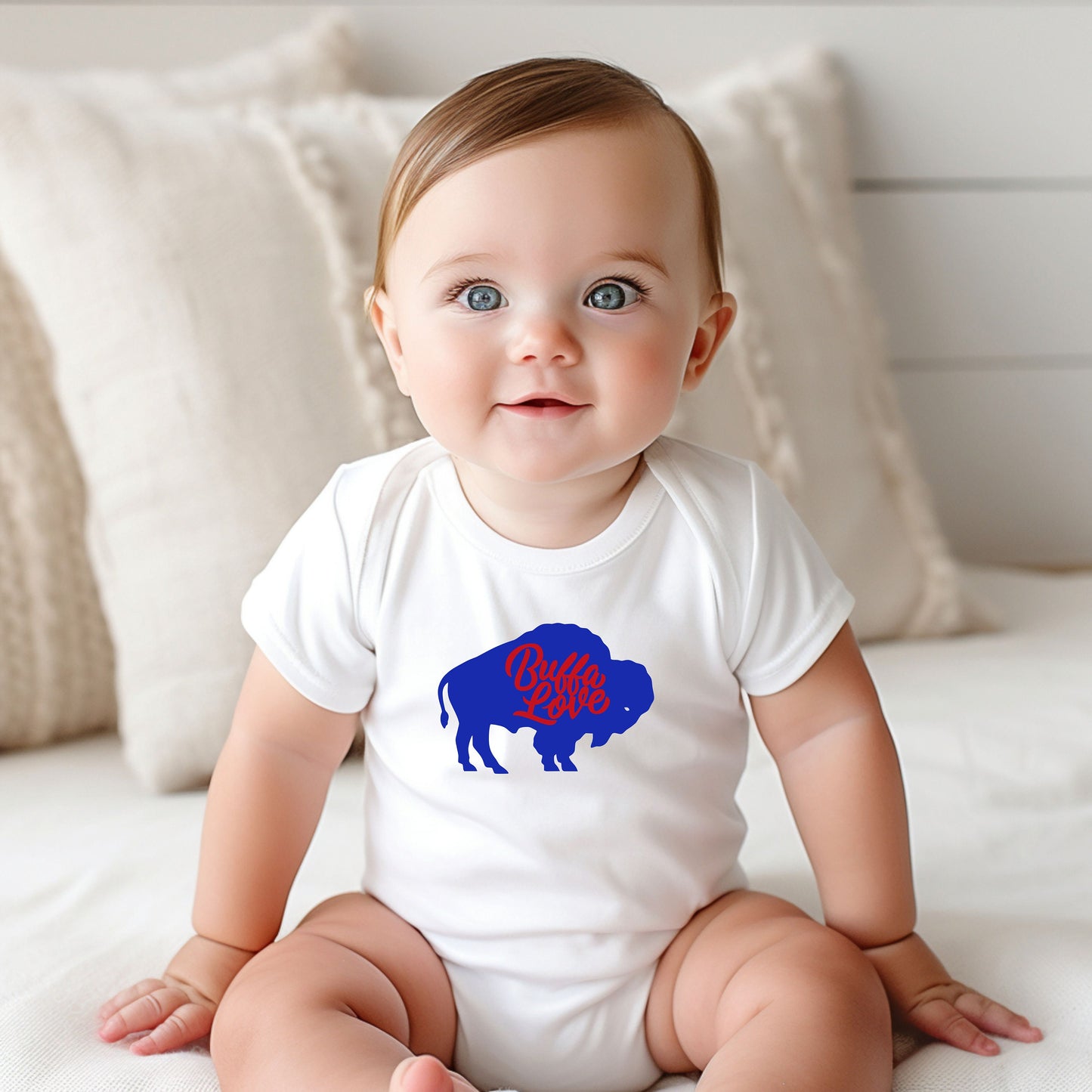 Buffalo Love Baby Creeper - Buffalo Baby Creeper, Buffalo Love, Buffalo NY - Creeper, Bodysuit - Baby Shower Gift