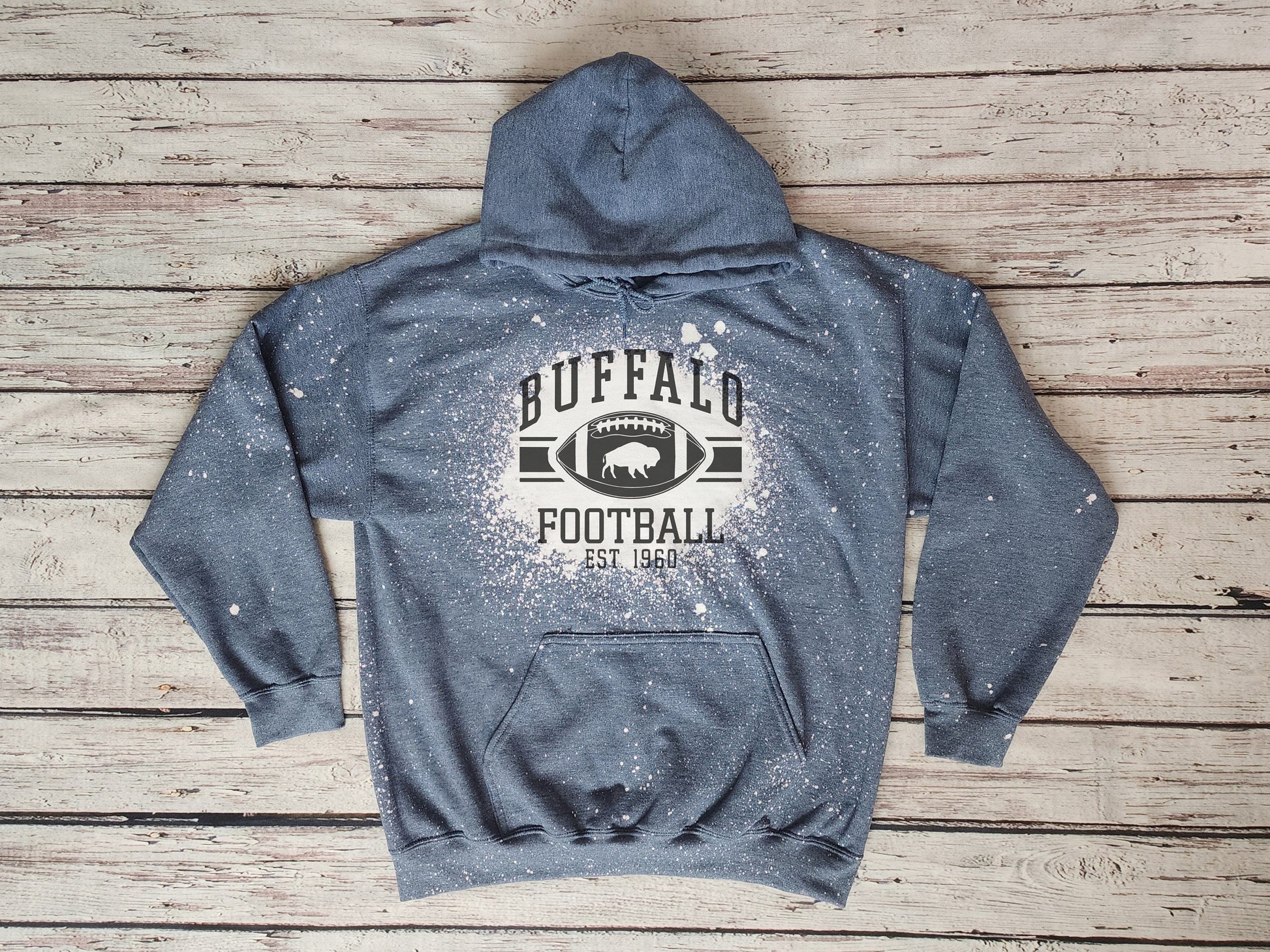 Buffalo Hooded Sweatshirt, Buffalo Bleached Hooded Sweatshirt, Buffalo Hoodie Hoody