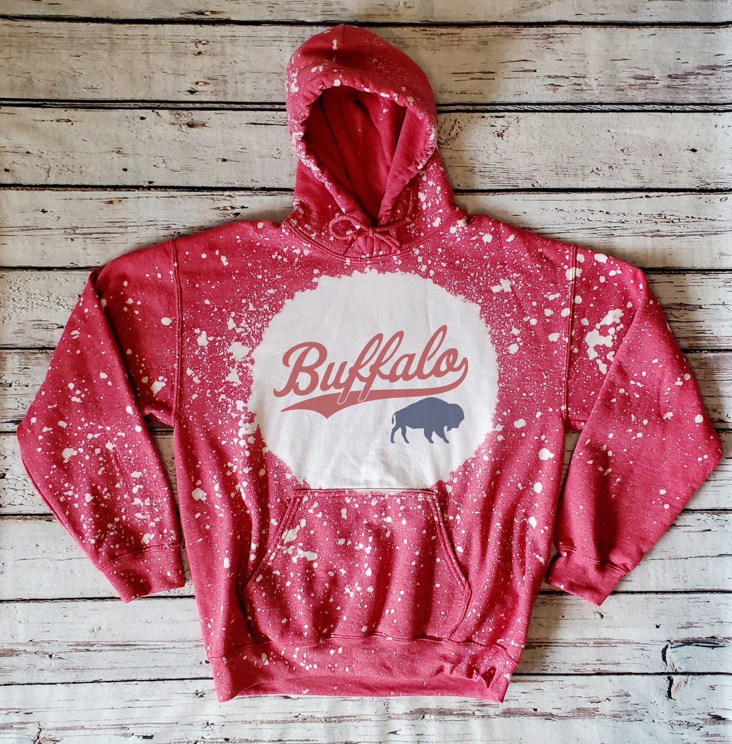 Buffalo Hooded Sweatshirt, Buffalo Bleached Hooded Sweatshirt, Buffalo Hoodie Hoody