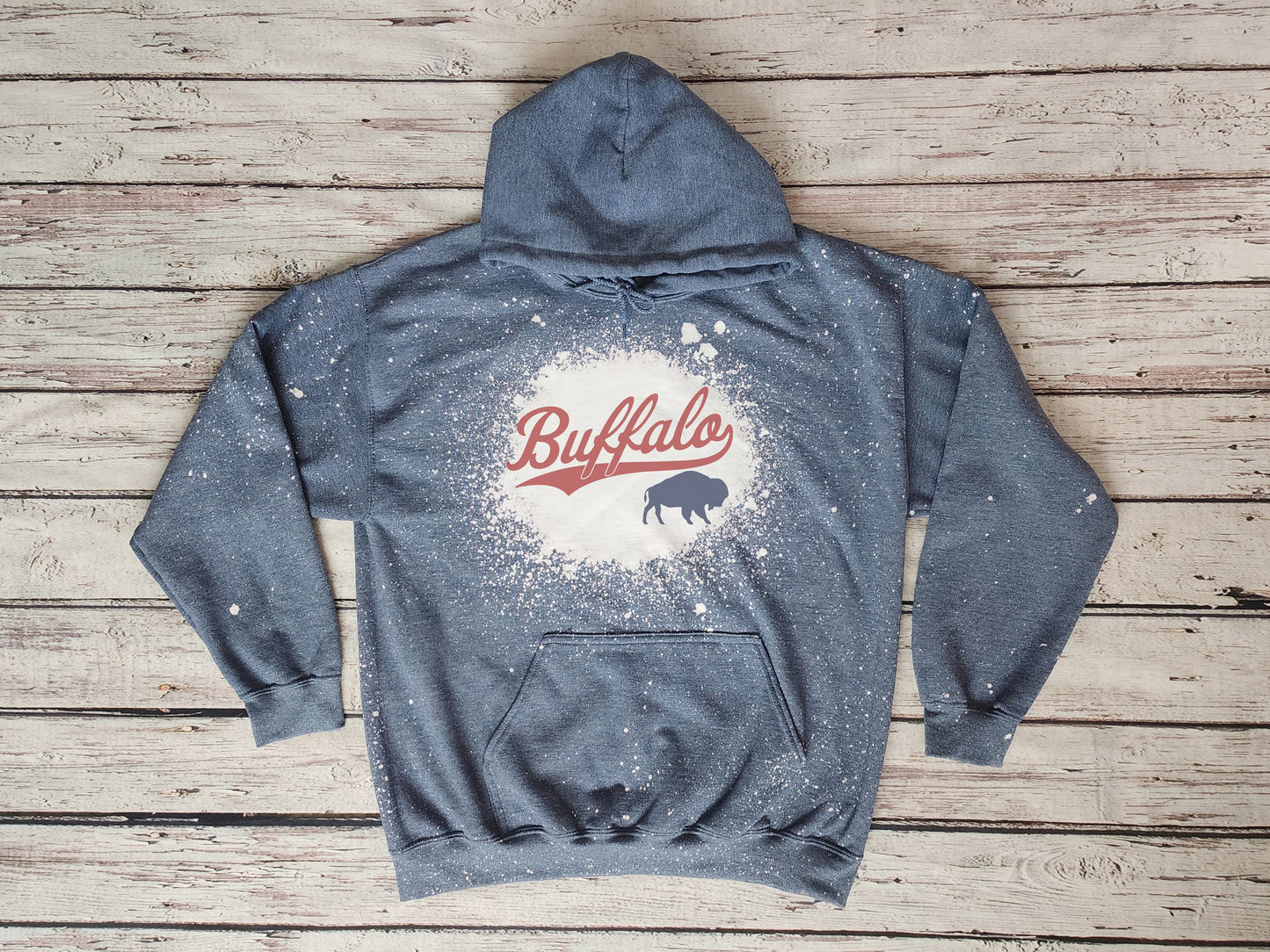 Buffalo Hooded Sweatshirt, Buffalo Bleached Hooded Sweatshirt, Buffalo Hoodie Hoody