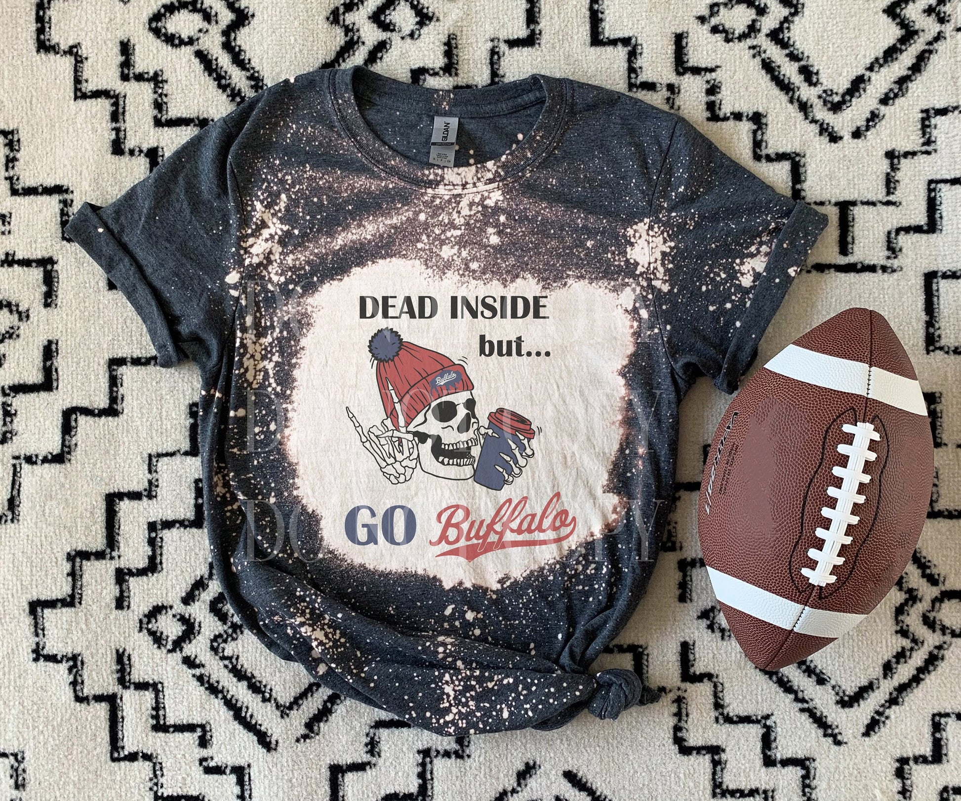 Dead Inside But Go Buffalo Shirt, Dead Inside But Go Buffalo Bleached Shirt