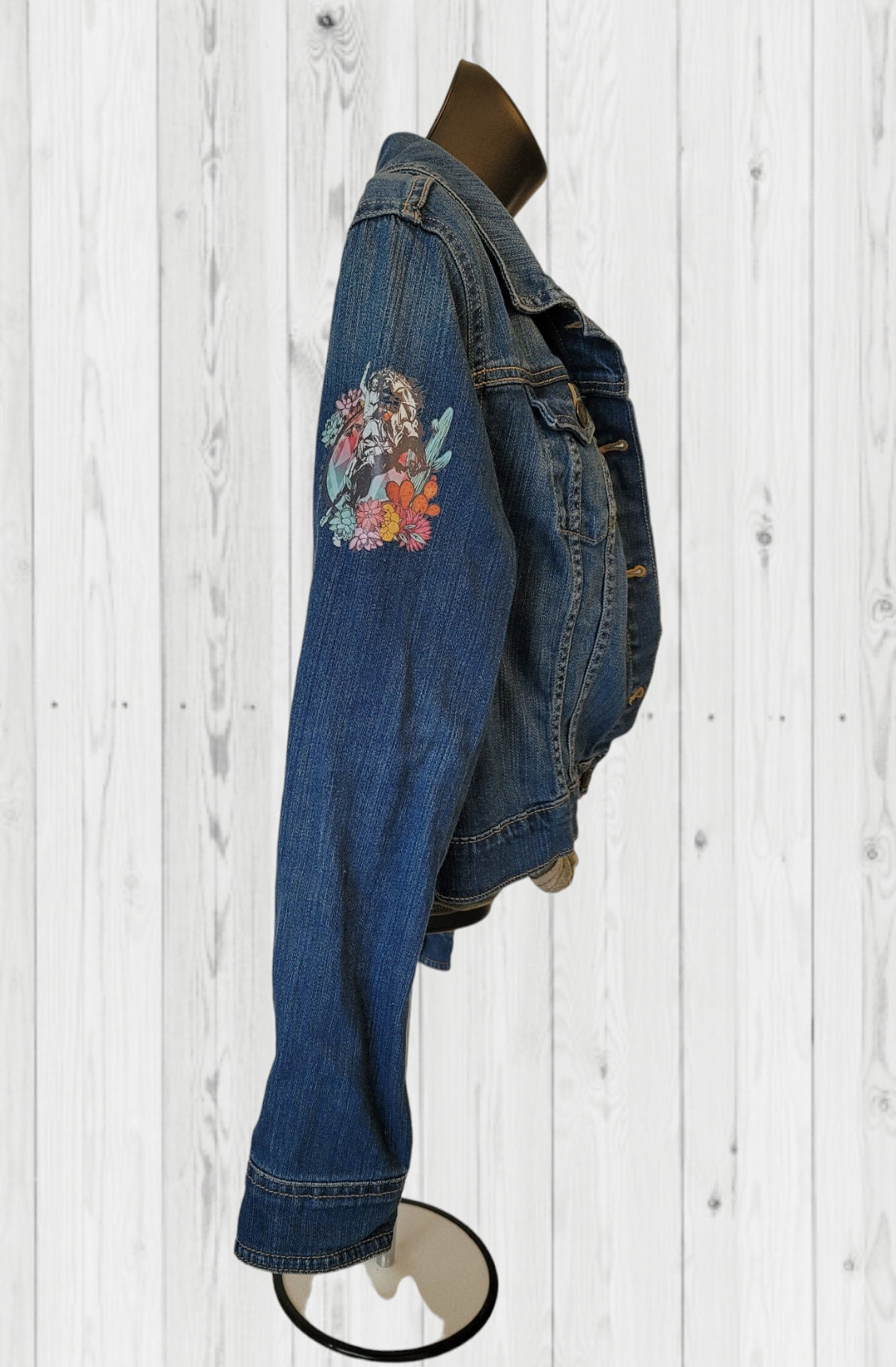 Custom Repurposed Jean Jacket, One-of-a-Kind Jean Jacket, Custom Denim Jacket