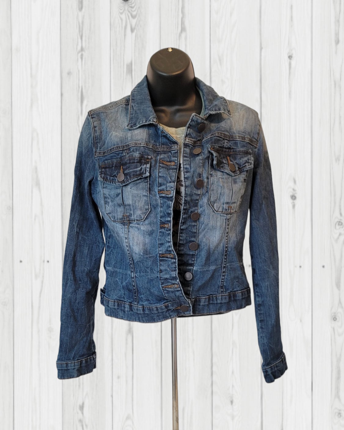 Custom Repurposed Jean Jacket, One-of-a-Kind Jean Jacket, Custom Denim Jacket