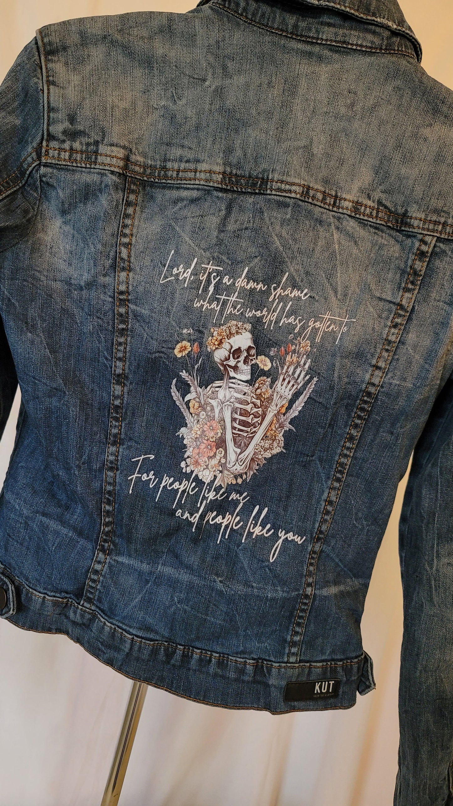 Custom Repurposed Jean Jacket, One-of-a-Kind Jean Jacket, Custom Denim Jacket