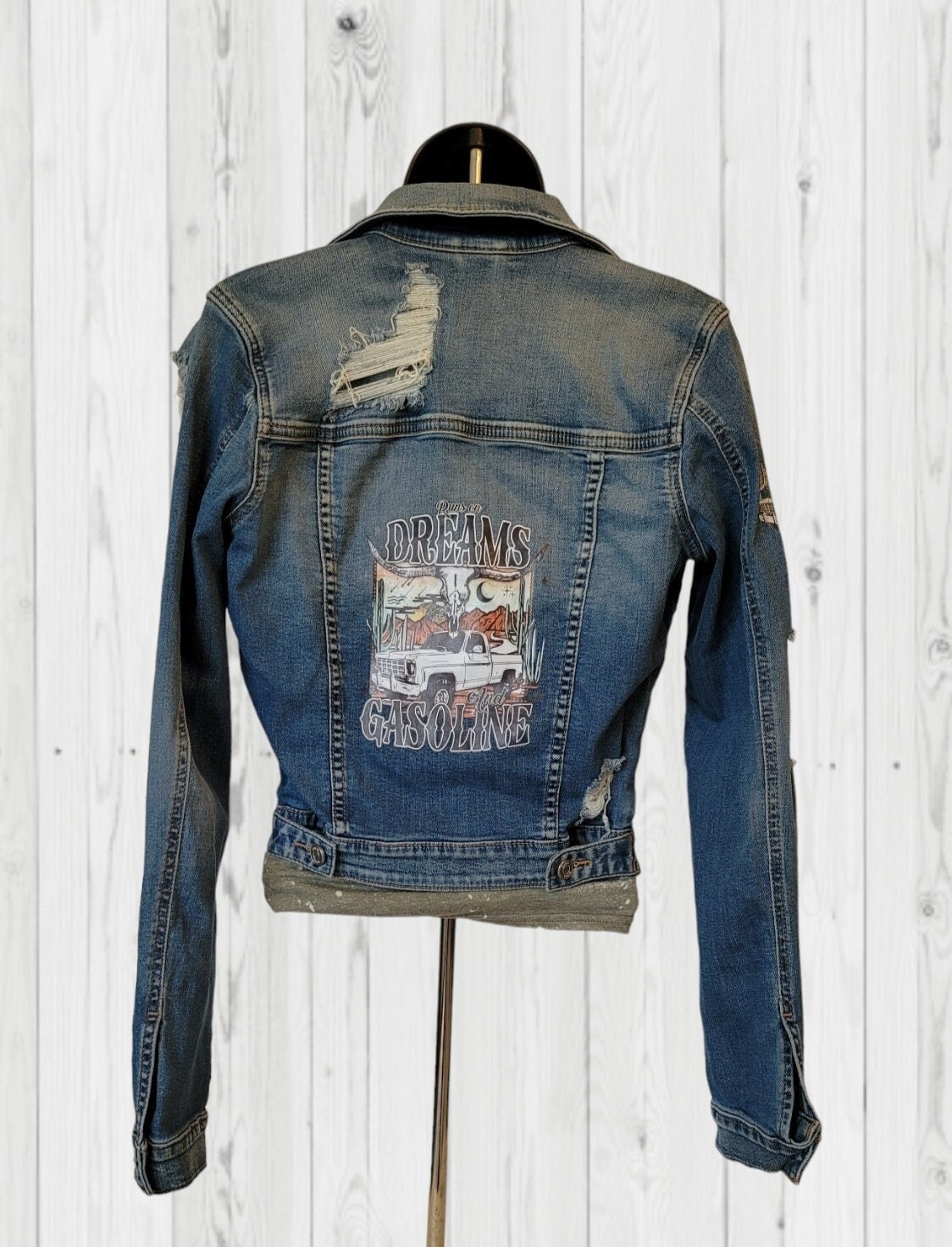 Custom Repurposed Jean Jacket, One-of-a-Kind Jean Jacket, Custom Denim Jacket