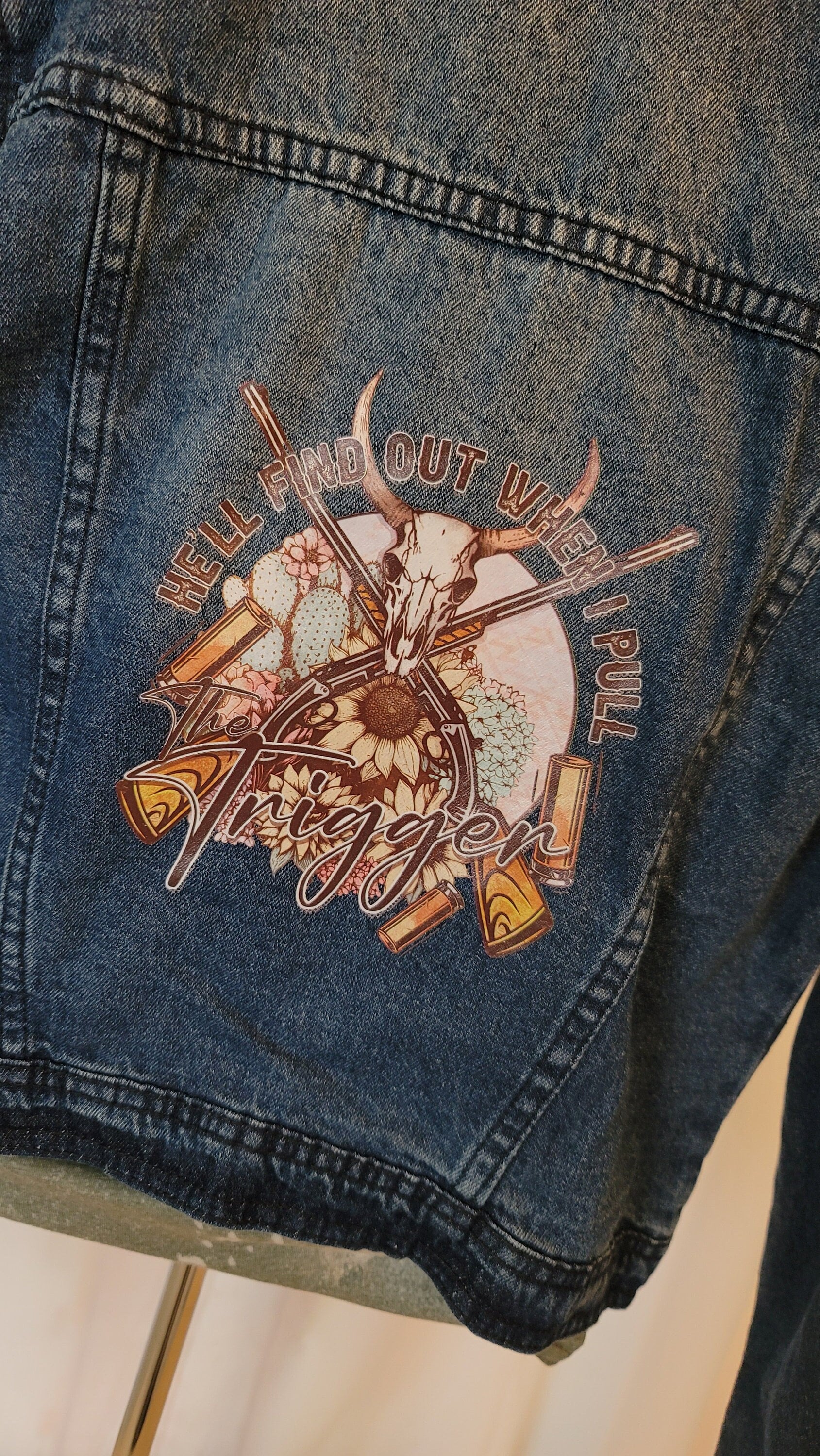 Custom Repurposed Jean Jacket, One-of-a-Kind Jean Jacket, Custom Denim Jacket