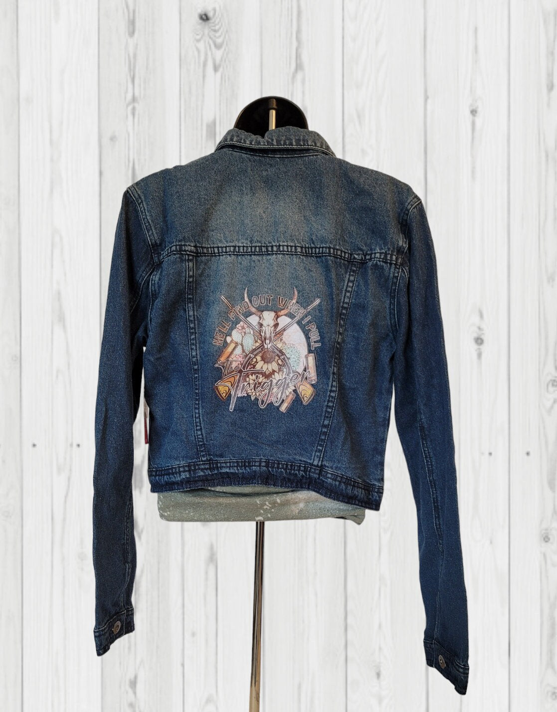 Custom Repurposed Jean Jacket, One-of-a-Kind Jean Jacket, Custom Denim Jacket