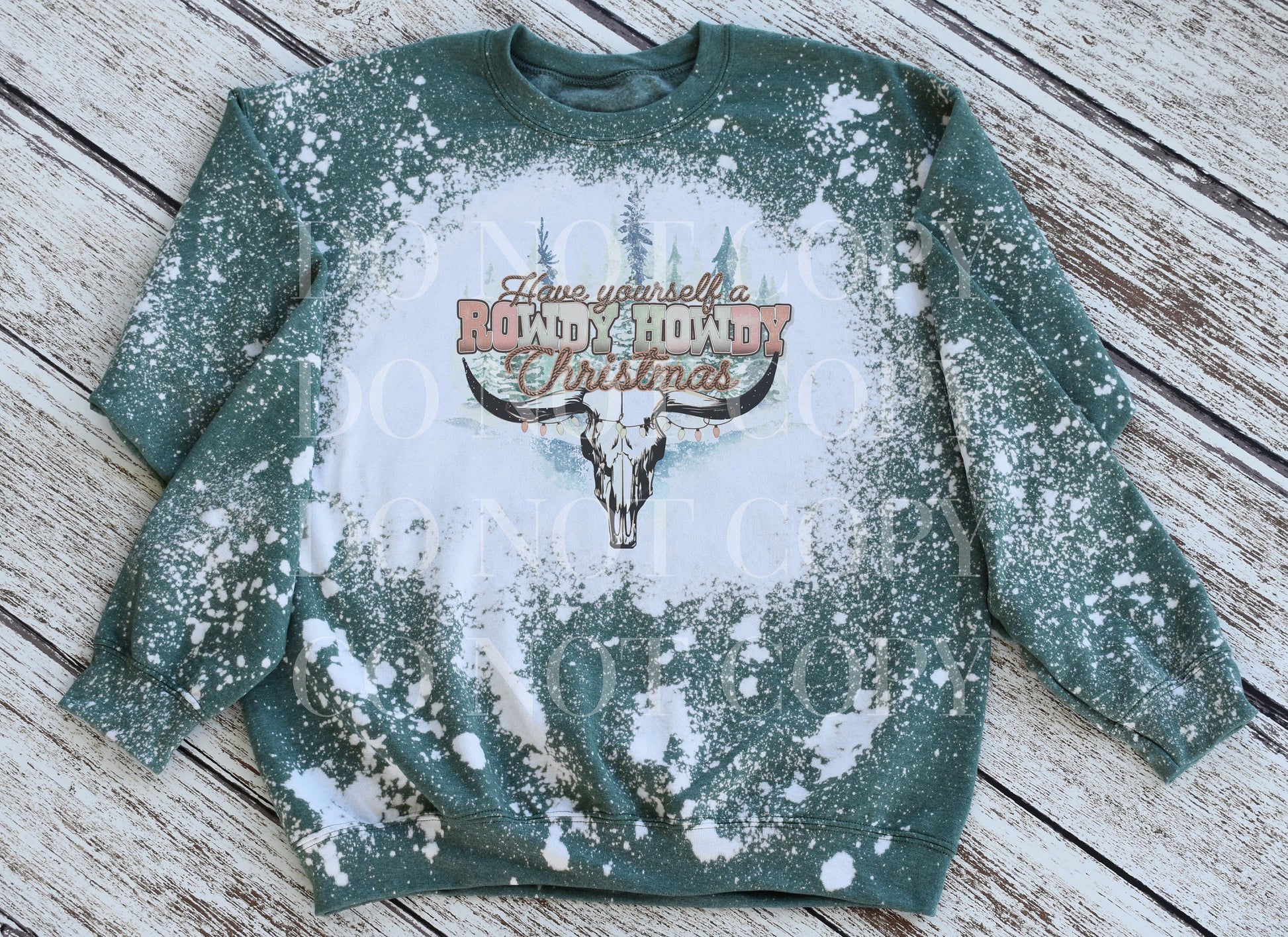 Rowdy Howdy Christmas Sweatshirt, Rowdy Howdy Christmas Bleached Sweatshirt, Rowdy Howdy Christmas Crewneck
