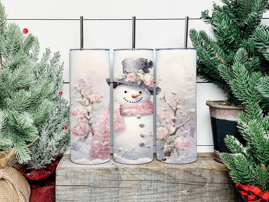 Vintage Snowman Tumbler, Vintage Snowman Skinny Tumbler, Vintage Snowman Tumbler