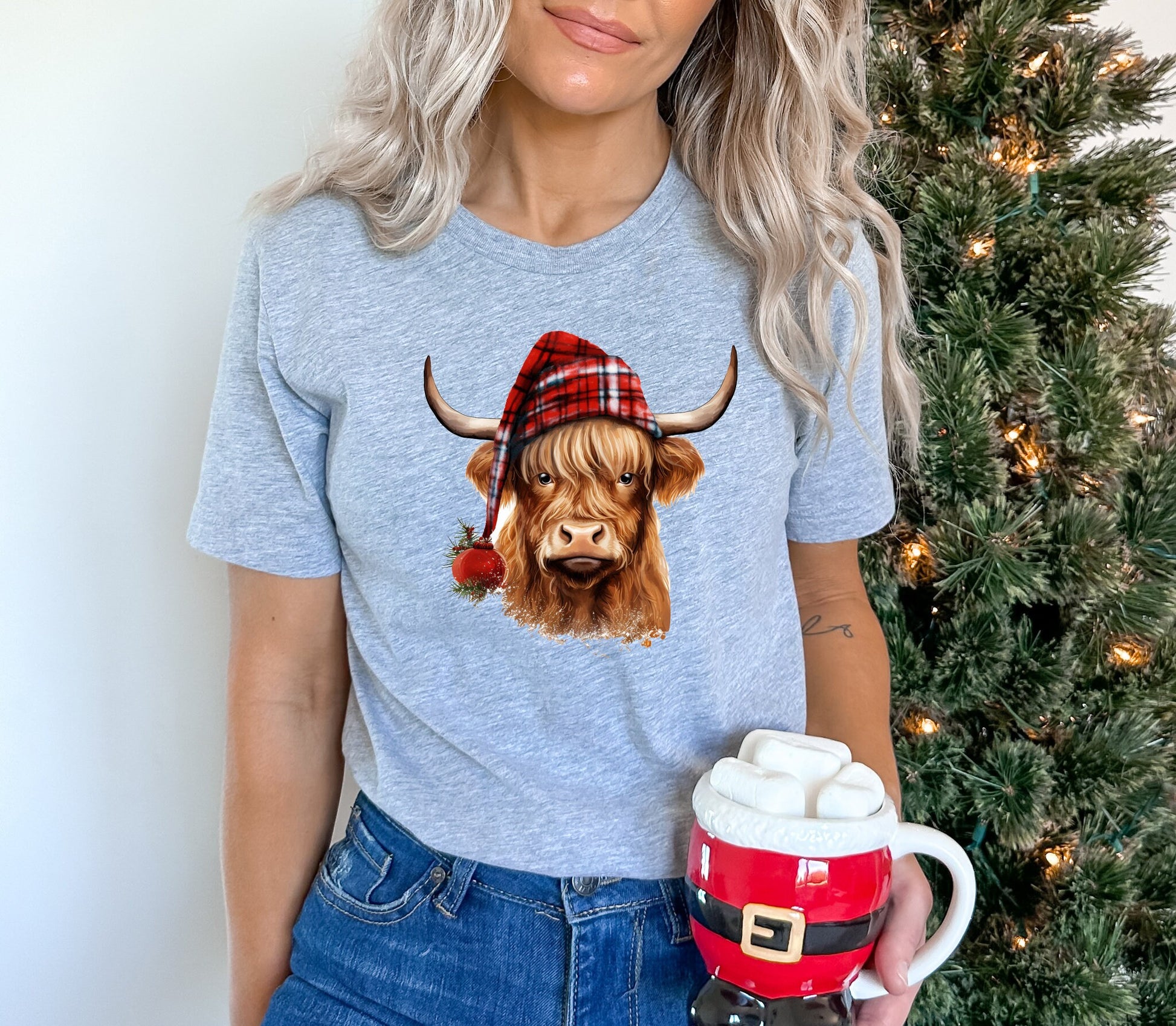 Christmas Highland Cow Shirt, Christmas Highland Cow Shirt T-Shirt