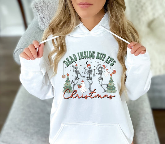 Dead Inside But It's Christmas Hoodie Sweatshirt, Retro Christmas Hoodie Sweatshirt, Christmas Hoody