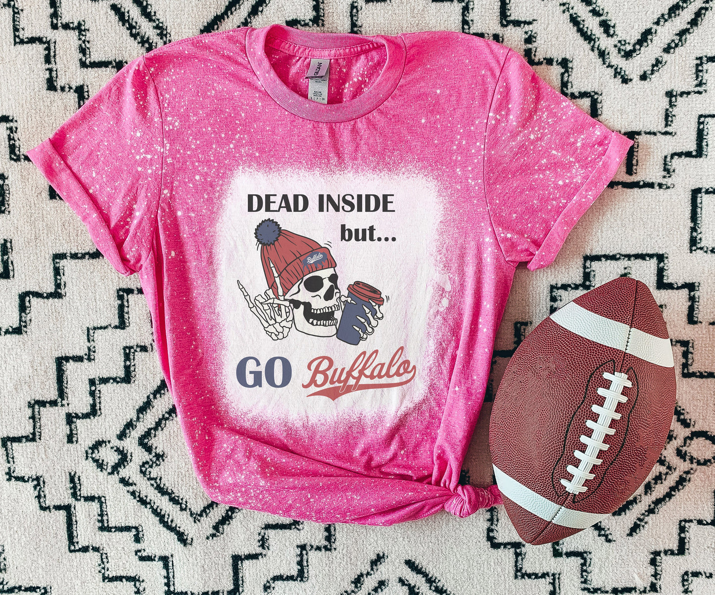 Dead Inside But Go Buffalo Shirt, Dead Inside But Go Buffalo Bleached Shirt
