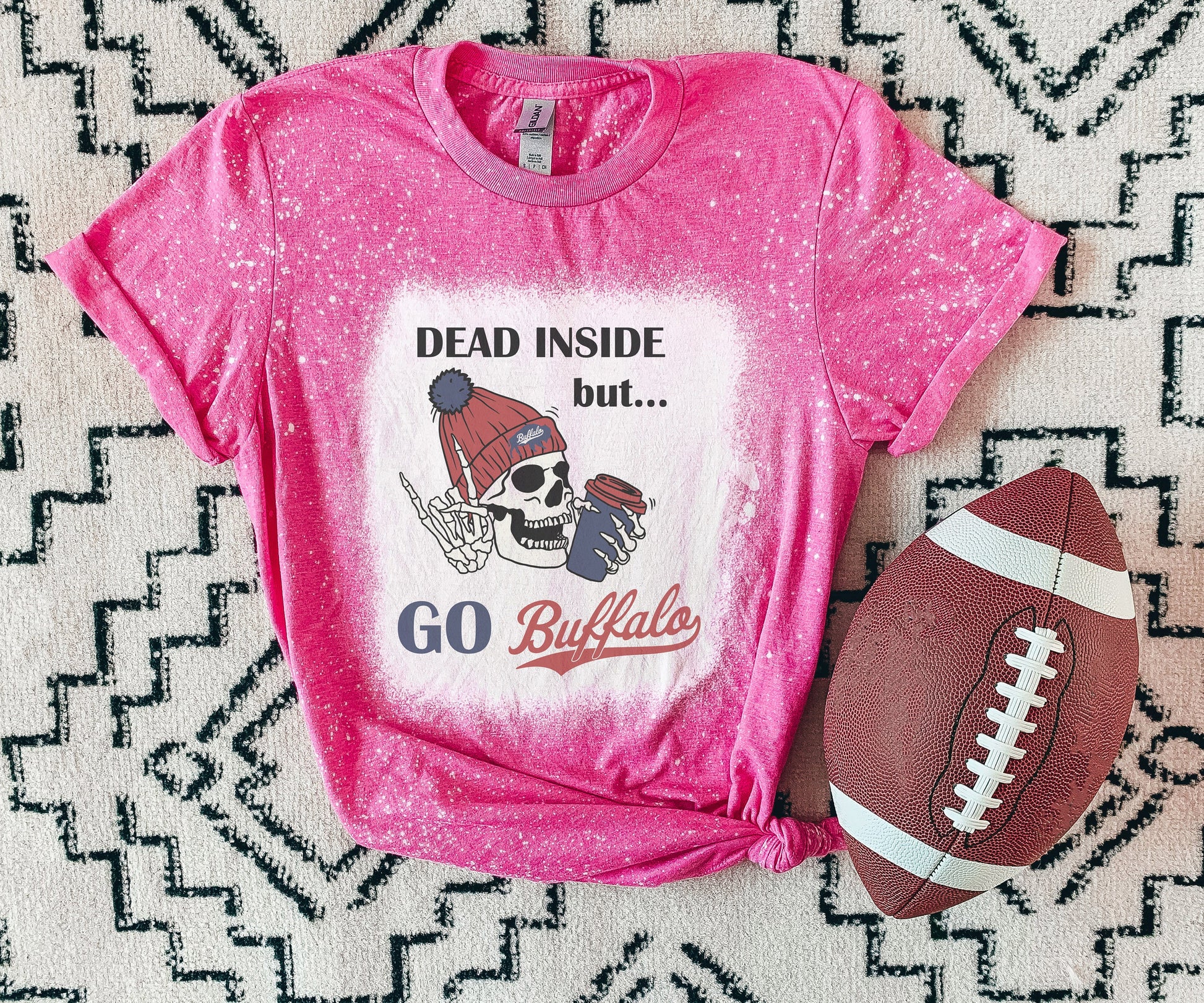 Dead Inside But Go Buffalo Shirt, Dead Inside But Go Buffalo Bleached Shirt