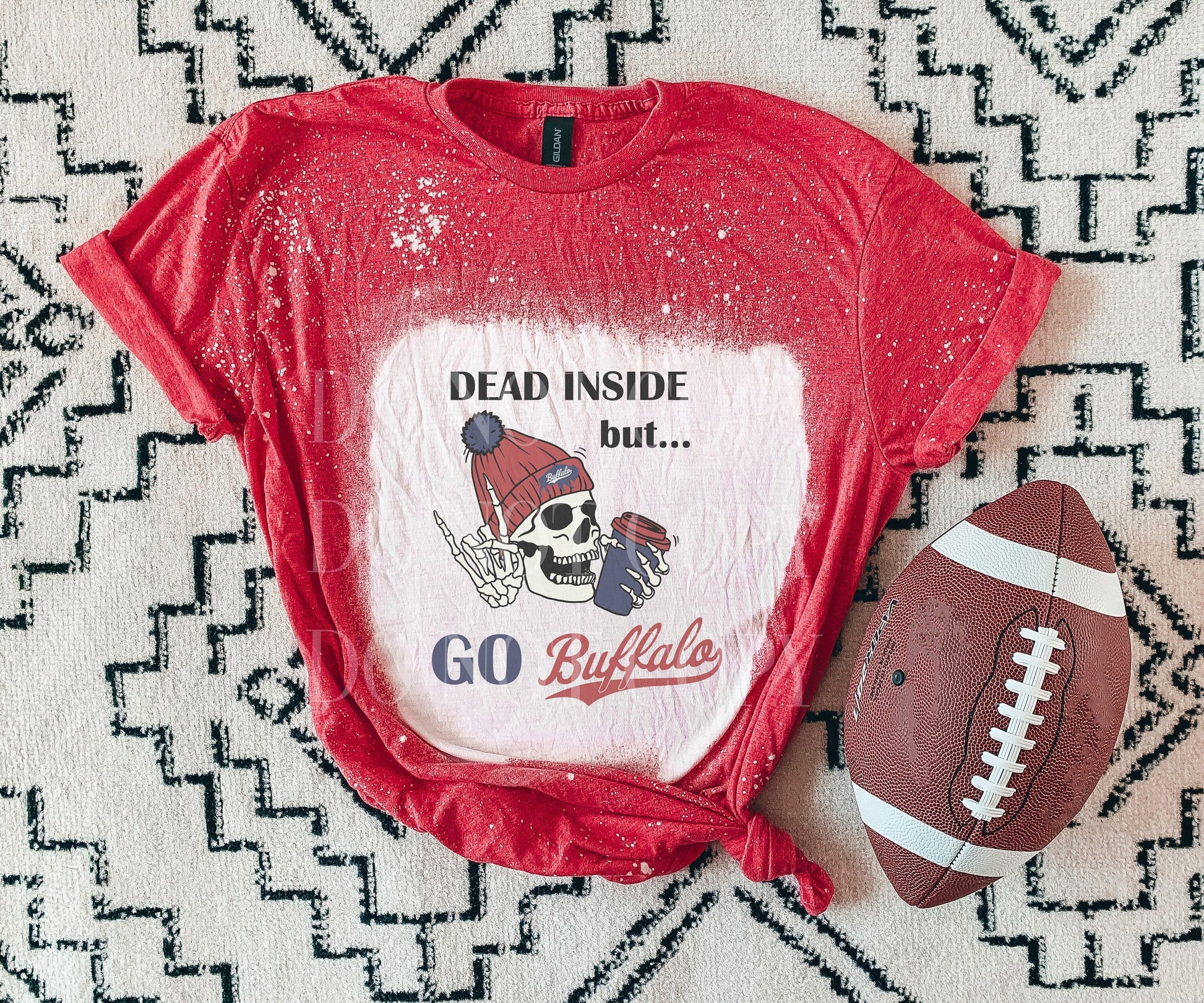 Dead Inside But Go Buffalo Shirt, Dead Inside But Go Buffalo Bleached Shirt