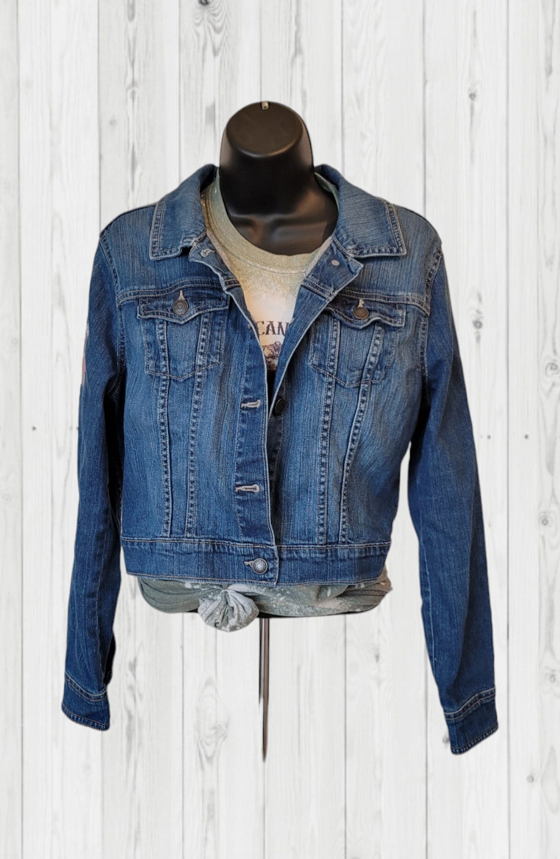 Custom Repurposed Jean Jacket, One-of-a-Kind Jean Jacket, Custom Denim Jacket