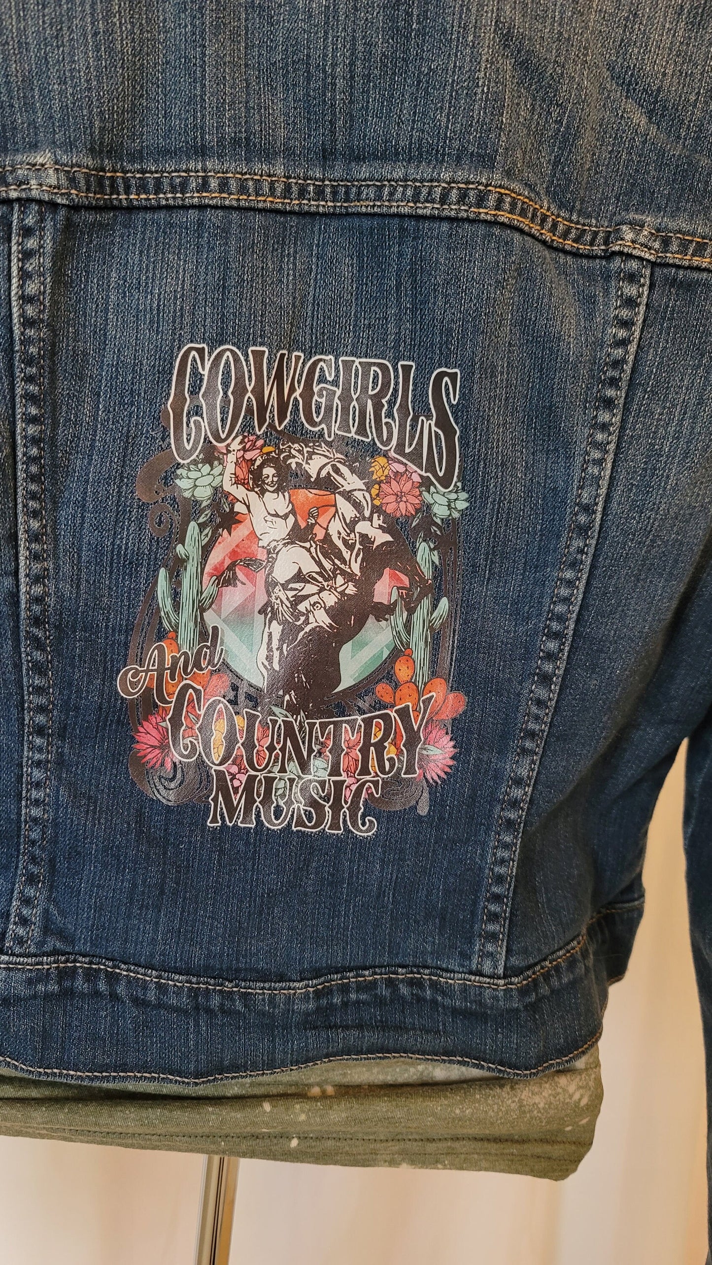 Custom Repurposed Jean Jacket, One-of-a-Kind Jean Jacket, Custom Denim Jacket