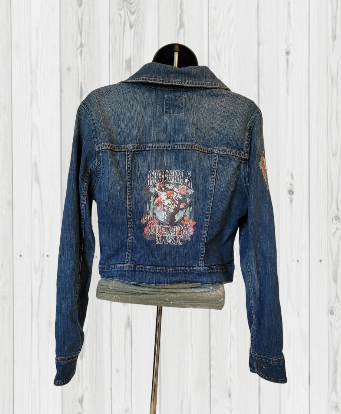 Custom Repurposed Jean Jacket, One-of-a-Kind Jean Jacket, Custom Denim Jacket