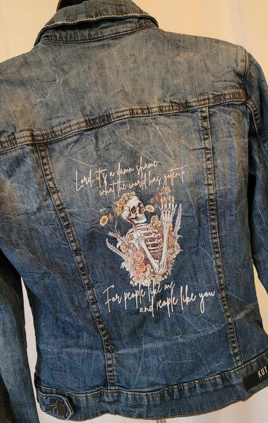 Custom Repurposed Jean Jacket, One-of-a-Kind Jean Jacket, Custom Denim Jacket