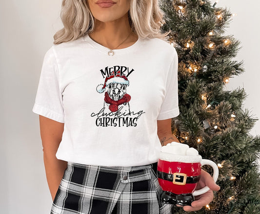 Merry Clucking Christmas Chicken Shirt, Christmas Chicken Shirt T-Shirt