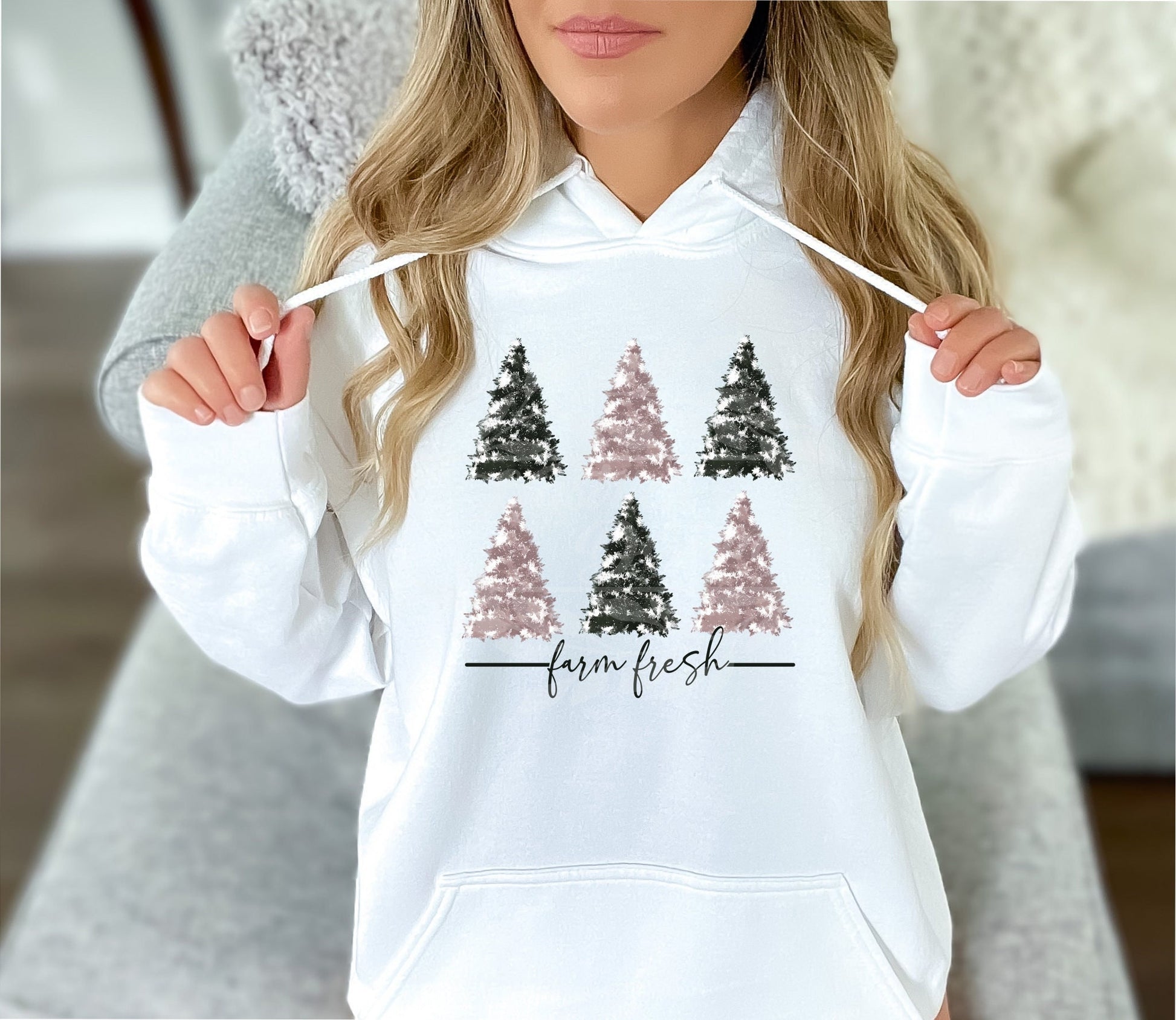 Farm Fresh Christmas Sweatshirt, Farm Fresh Christmas Hoodie Christmas Hoody