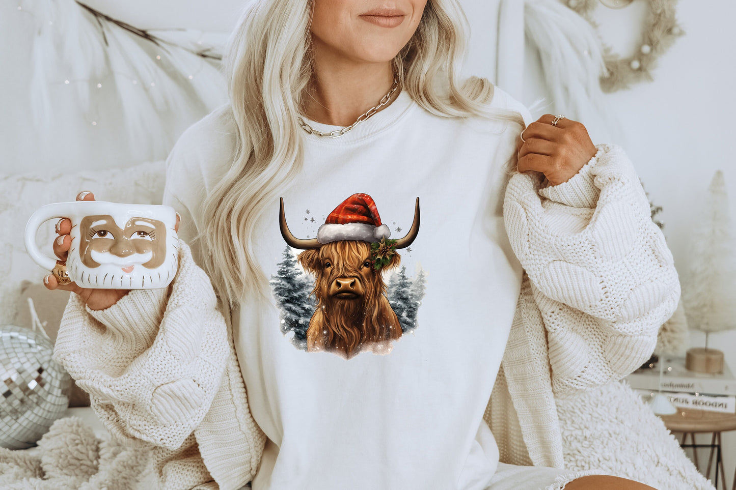 Christmas Highland Cow Shirt, Christmas Highland Cow Shirt T-Shirt