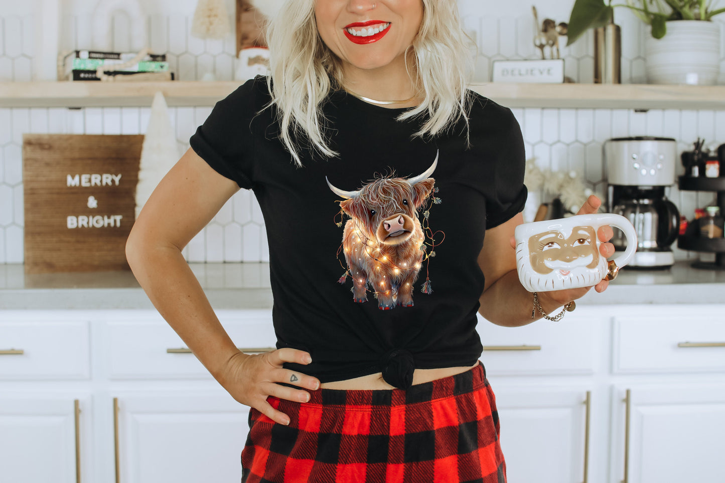 Christmas Highland Cow Shirt, Christmas Highland Cow Shirt T-Shirt
