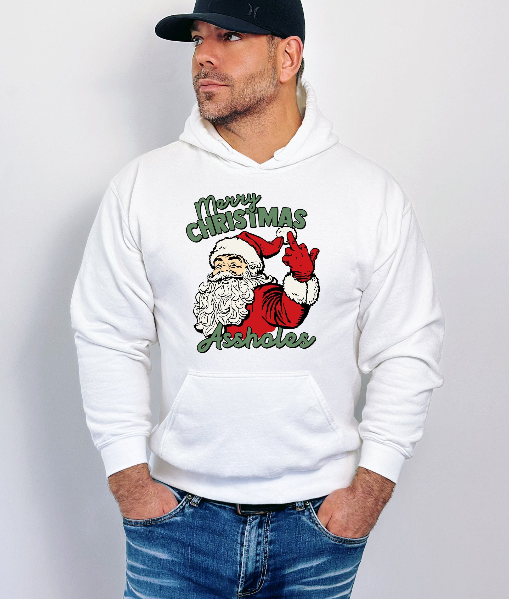 Funny Christmas Hoodie Sweatshirt, Funny Santa Christmas Hoodie Sweatshirt, Christmas Hoody