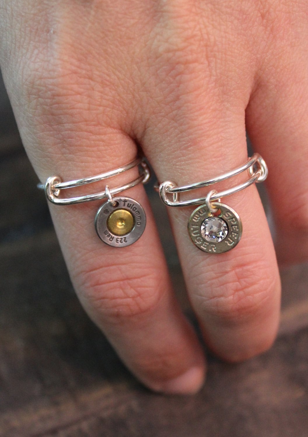 Handmade Bullet Rings Adjustable, Bullet Jewelry